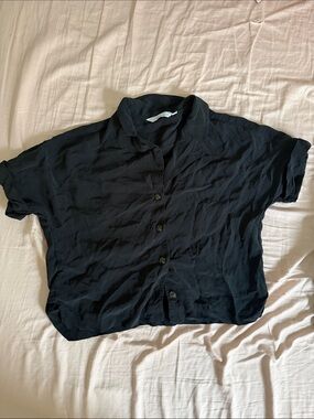 & other stories short sleeve black shirt, size small or 2